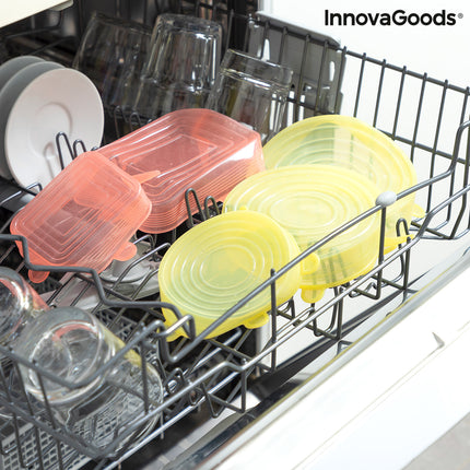 10-teiliges Set aus wiederverwendbaren und verstellbaren Küchendeckeln Lilyd InnovaGoods Silikon (10 Stücke) (Restauriert A)