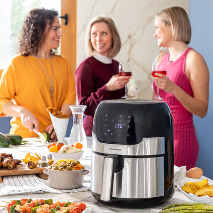 Fritteuse ohne Öl InnovaGoods Fryinn 3500 Schwarz Edelstahl 1400 W 3,5 L