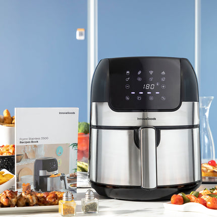 Fritteuse ohne Öl InnovaGoods Fryinn 3500 Schwarz Edelstahl 1400 W 3,5 L