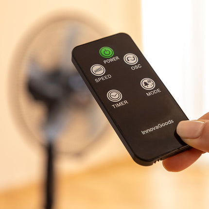 Standventilator mit Fernbedienung InnovaGoods Schwarz 45 W (Restauriert A)