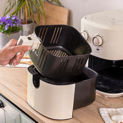 Fritteuse ohne Öl InnovaGoods Vynner Pro 5500 Edelstahl Creme 1700 W 5,5 L