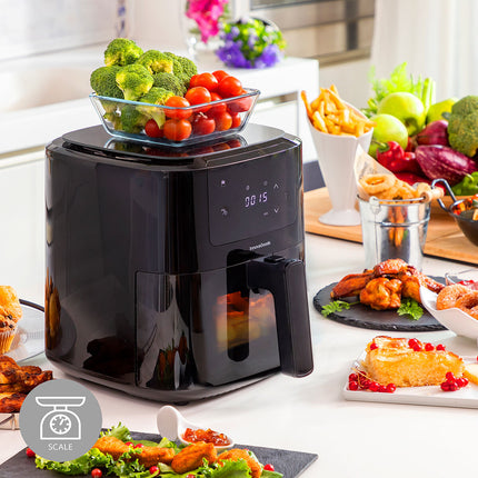 Ölfreie Fritteuse mit Waage InnovaGoods Fryinn Balance 5000 Schwarz Edelstahl 1500 W 5 L