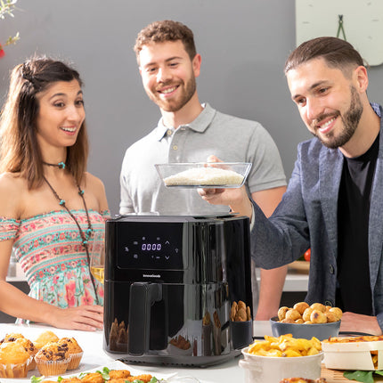 Ölfreie Fritteuse mit Waage InnovaGoods Fryinn Balance 5000 Schwarz Edelstahl 1500 W 5 L