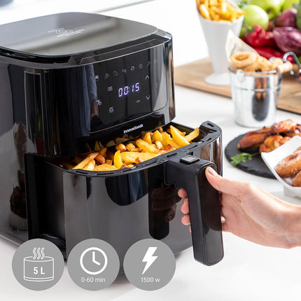 Ölfreie Fritteuse mit Waage InnovaGoods Fryinn Balance 5000 Schwarz Edelstahl 1500 W 5 L