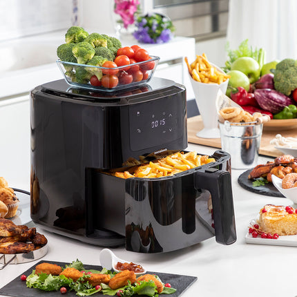 Ölfreie Fritteuse mit Waage InnovaGoods Fryinn Balance 5000 Schwarz Edelstahl 1500 W 5 L