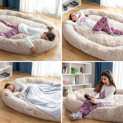 Anti-Stress-Haustierbett für Menschen Cloft InnovaGoods XXL Beige
