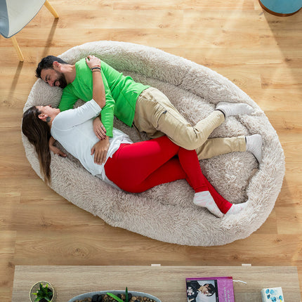 Anti-Stress-Haustierbett für Menschen Cloft InnovaGoods XXL Beige