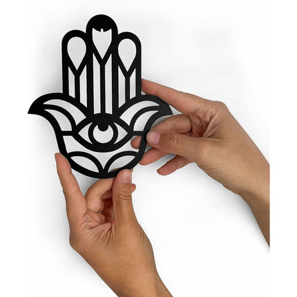 Wanddekoration Keluly Hand von Fatima 21 x 15 cm Schwarz Kohlenstoffstahl