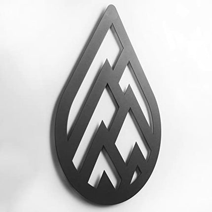 Wanddekoration Keluly 21 x 15 cm Schwarz Kohlenstoffstahl (4 Stück)