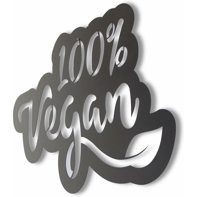 Wanddekoration Keluly Vegan 100 % Schwarz Kohlenstoffstahl 43 x 31 x 13,5 cm