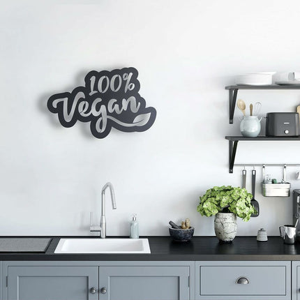 Wanddekoration Keluly Vegan 100 % Schwarz Kohlenstoffstahl 43 x 31 x 13,5 cm