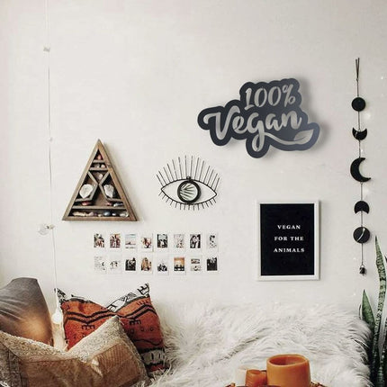 Wanddekoration Keluly Vegan 100 % Schwarz Kohlenstoffstahl 43 x 31 x 13,5 cm