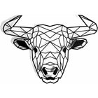 Wanddekoration Keluly Stier Schwarz Kohlenstoffstahl 43 x 31 x 13,5 cm
