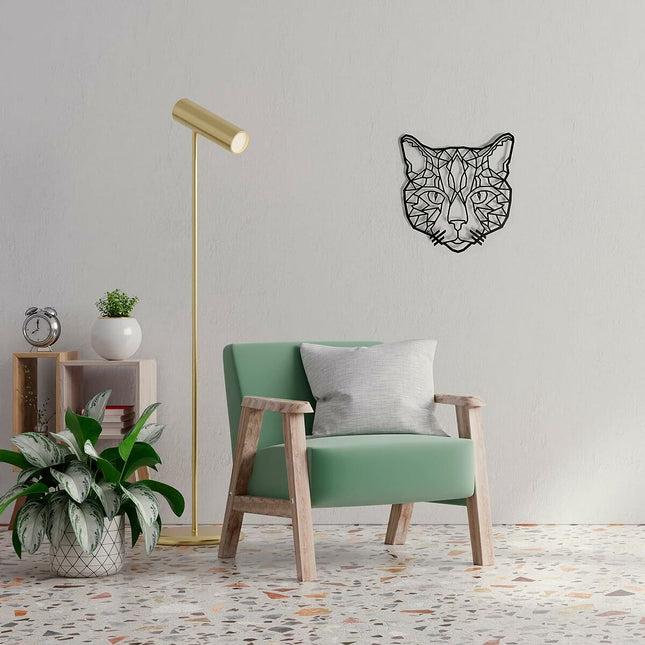Wanddekoration Keluly Katze Schwarz Kohlenstoffstahl 43 x 31 x 13,5 cm