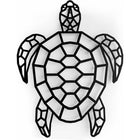 Wanddekoration Keluly Tortoise Schwarz Kohlenstoffstahl 43 x 31 x 13,5 cm