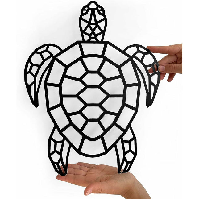 Wanddekoration Keluly Tortoise Schwarz Kohlenstoffstahl 43 x 31 x 13,5 cm