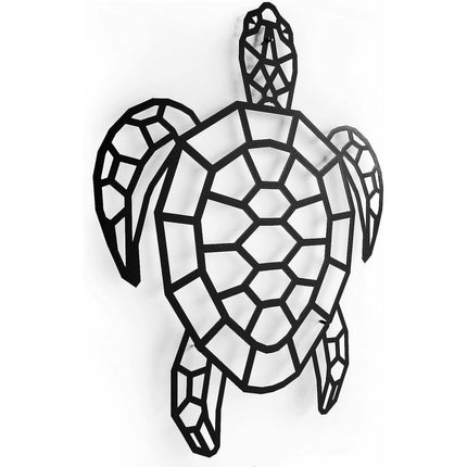Wanddekoration Keluly Tortoise Schwarz Kohlenstoffstahl 43 x 31 x 13,5 cm