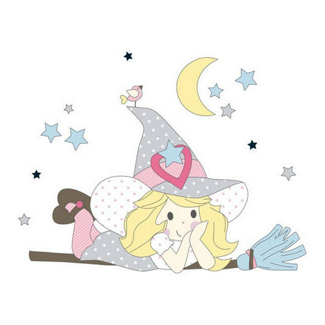 Oberes Betttuch für Kinderbett Cool Kids Witch 120 x 180 cm (80 cm Babybett)