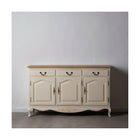 Anrichte LUCERNA 148 x 45,5 x 88 cm natürlich Holz Creme DMF