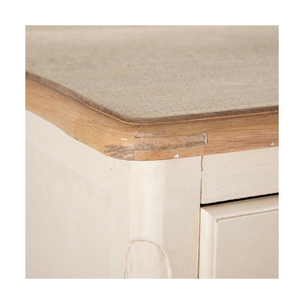 Anrichte LUCERNA 148 x 45,5 x 88 cm natürlich Holz Creme DMF