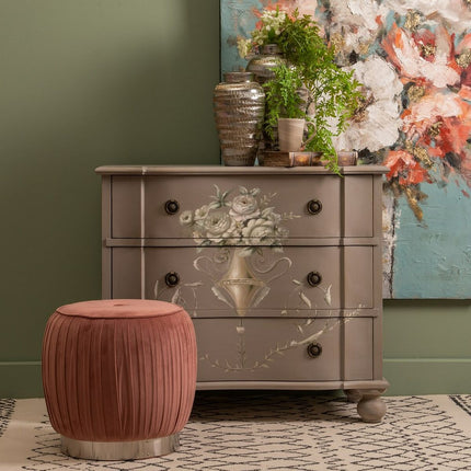 Puff synthetische Stoffe Rosa Holz 43 x 43 x 42 cm