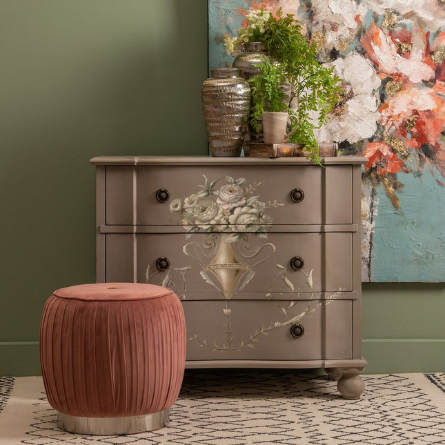 Puff synthetische Stoffe Rosa Holz 43 x 43 x 42 cm