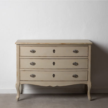 Kommode 104 x 53 x 79 cm Creme Tannenholz