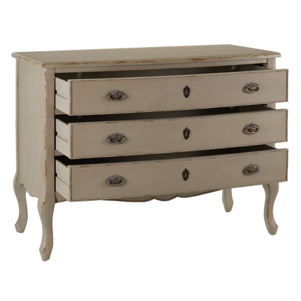 Kommode 104 x 53 x 79 cm Creme Tannenholz