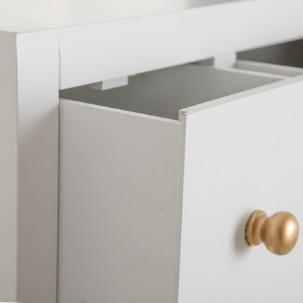 Schubladenschrank MARGOT 65 x 30 x 89 cm Grau Holz Weiß