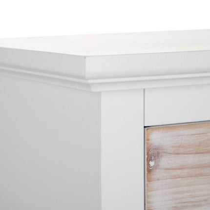 Schubladenschrank LOVE 45 x 33 x 77 cm Weiß Tannenholz