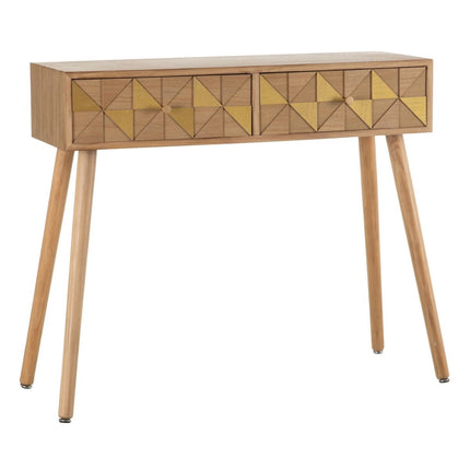 Schreibtisch BONNARD 89 x 30 x 78,5 cm natürlich Gold Holz