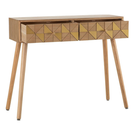 Schreibtisch BONNARD 89 x 30 x 78,5 cm natürlich Gold Holz
