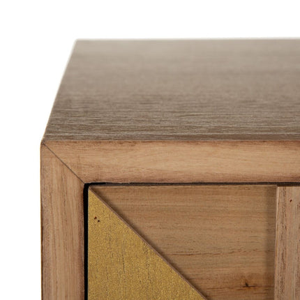 Schreibtisch BONNARD 89 x 30 x 78,5 cm natürlich Gold Holz