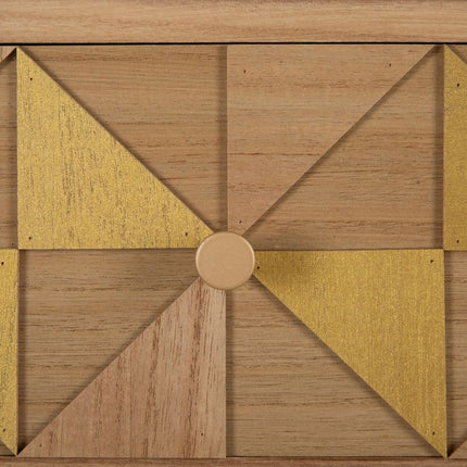 Schreibtisch BONNARD 89 x 30 x 78,5 cm natürlich Gold Holz