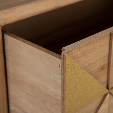 Schreibtisch BONNARD 89 x 30 x 78,5 cm natürlich Gold Holz