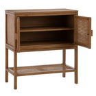 Anrichte BATARI 80 x 40 x 90 cm natürlich Holz Rattan