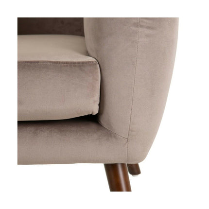 Sessel 81 x 73 x 70 cm synthetische Stoffe Holz Taupe