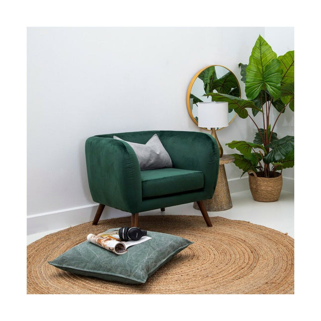 Sessel 81 x 73 x 70 cm synthetische Stoffe Holz Olive