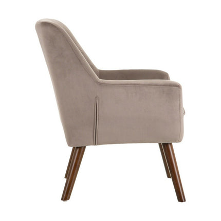 Sessel 67 x 67 x 81,5 cm synthetische Stoffe Holz Taupe