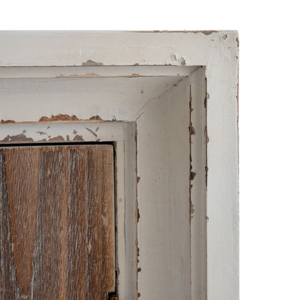 Schrank NATURE 79 x 40 x 96 cm natürlich Weiß Tannenholz Holz MDF
