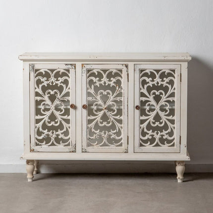 Anrichte SHABBY CHIC 120 x 40 x 91 cm Weiß Tannenholz Holz MDF