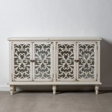 Anrichte SHABBY CHIC 152 x 40 x 91 cm Weiß Tannenholz Holz MDF