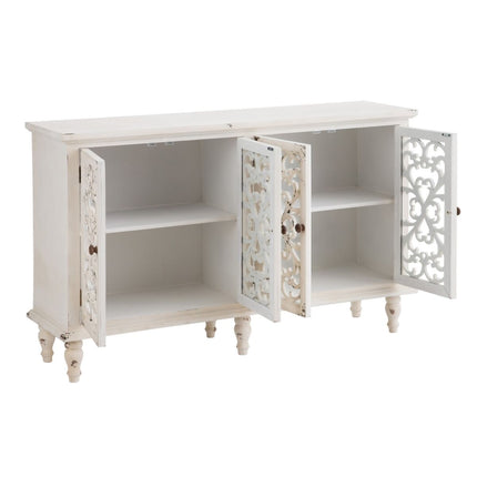 Anrichte SHABBY CHIC 152 x 40 x 91 cm Weiß Tannenholz Holz MDF