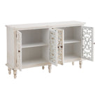 Anrichte SHABBY CHIC 152 x 40 x 91 cm Weiß Tannenholz Holz MDF