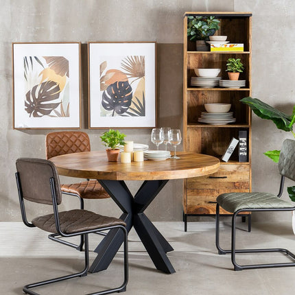 Regal AVA 55 x 40 x 190 cm natürlich Mango-Holz