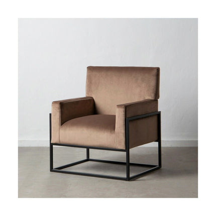 Sessel 74 x 67 x 87,5 cm synthetische Stoffe Metall Taupe