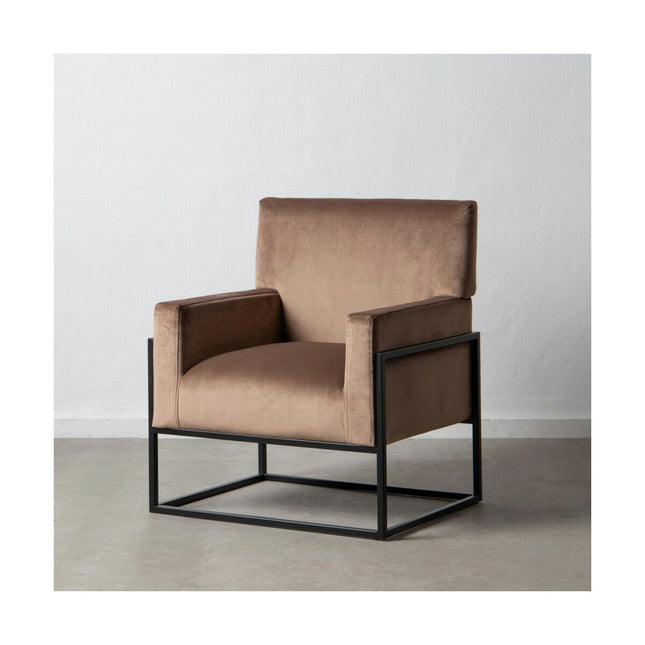 Sessel 74 x 67 x 87,5 cm synthetische Stoffe Metall Taupe
