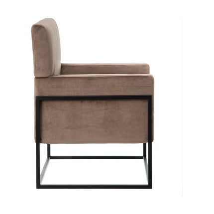 Sessel 74 x 67 x 87,5 cm synthetische Stoffe Metall Taupe