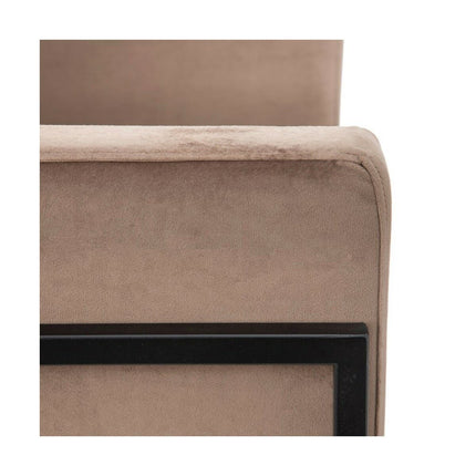 Sessel 74 x 67 x 87,5 cm synthetische Stoffe Metall Taupe