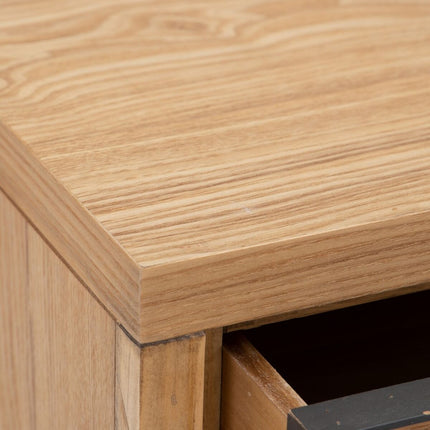 Nachttisch SPIKE 48 x 36 x 71 cm natürlich Metall Holz